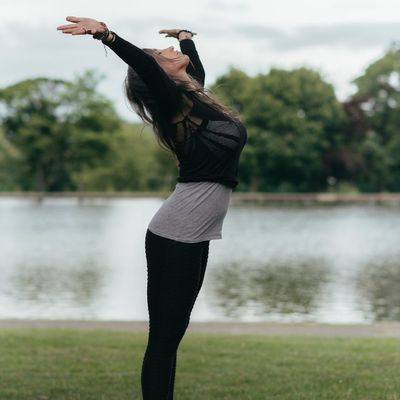 View of a calm space ready for a yoga practice.